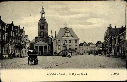 Ak Roosendaal Nordbrabant Niederlande, Markt