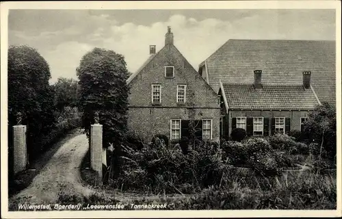 Ak Willemstad Nordbrabant Niederlande, Boerderij Leeuwenstee Tonnenkreek