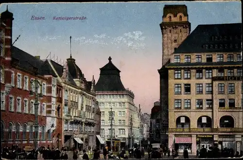 Ak Essen im Ruhrgebiet, Kettwigerstraße, Straßenszene