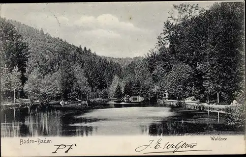 Ak Baden Baden am Schwarzwald, Waldsee