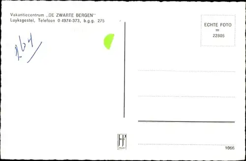 Ak Luyksgestel Nordbrabant, Vacantiecentrum De zwarte Bergen