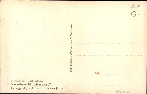 Ak Esbeek Nordbrabant Niederlande, Vacantieverblijf Rustoord, Landgoed de Utrecht