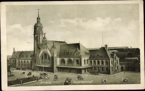 Ak Krefeld am Niederrhein, Hauptbahnhof