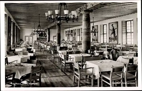 Ak Bernau am Chiemsee, Rasthaus am Chiemsee, Großer Speiseraum