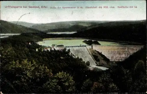 Ak Gemünd Schleiden in der Eifel, Urfttalsperre