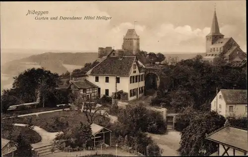 Ak Nideggen in der Eifel, Garten und Dependance Hotel Heiliger