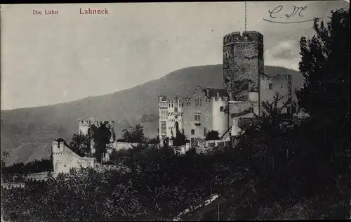 Ak Oberlahnstein Lahnstein am Rhein, Burg Lahneck