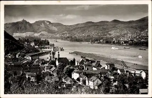 Ak Oberwinter Remagen am Rhein, Blick auf Rhein und Drachenfels