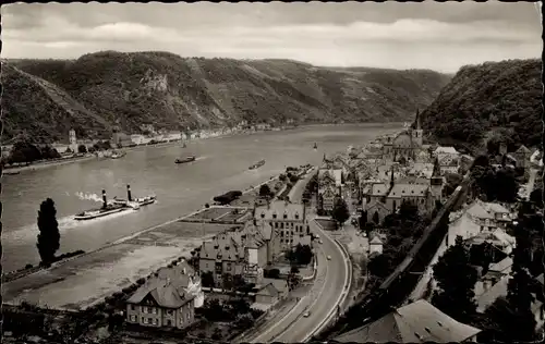 Ak Sankt Goar am Rhein, Ortsansicht