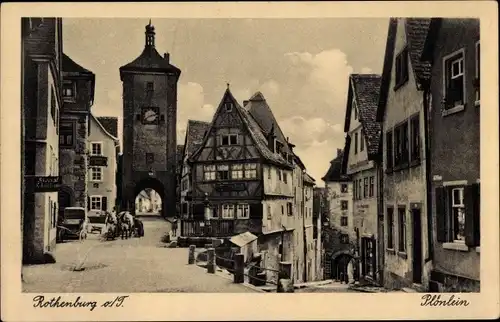 Ak Rothenburg ob der Tauber Mittelfranken, Plönlein