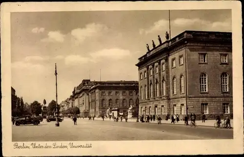 Ak Berlin Mitte, Unter den Linden, Universität