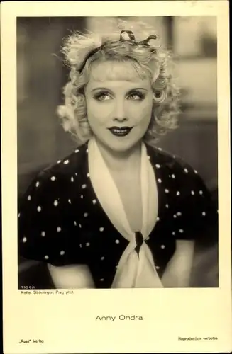 Ak Schauspielerin Anny Ondra, Portrait