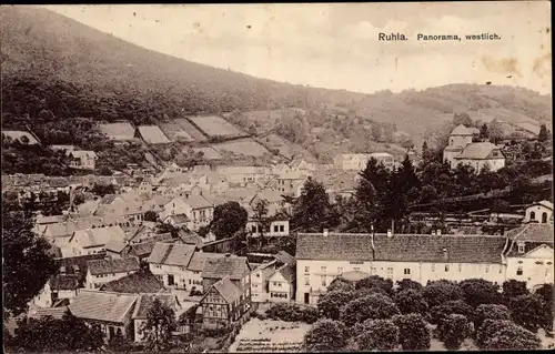 Ak Ruhla in Thüringen, Panorama, westlich