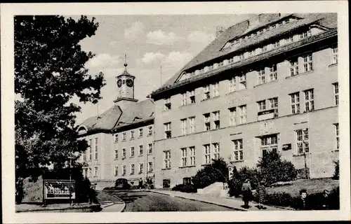 Ak Zella Mehlis im Thüringer Wald, Rathaus mit Postamt