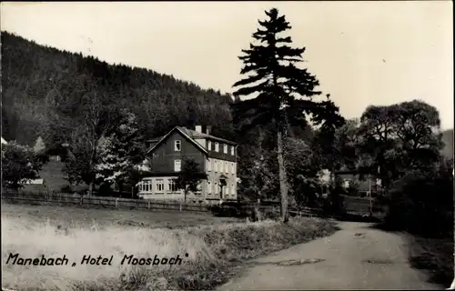 Ak Manebach Ilmenau in Thüringen, Hotel Moosbach