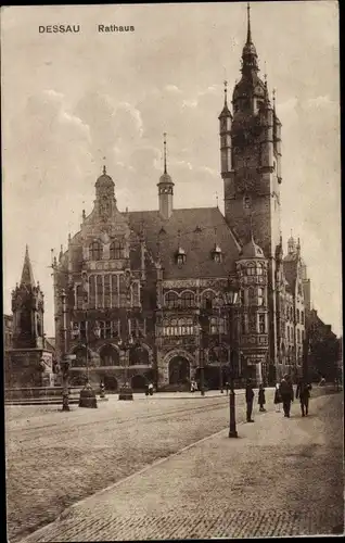 Ak Dessau in Sachsen Anhalt, Rathaus