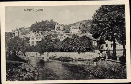 Ak Gemünd Schleiden in der Eifel, Teilansicht, Fluss