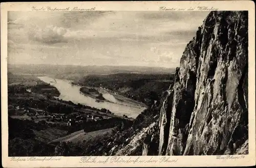 Ak Rhöndorf Bad Honnef am Rhein, Panorama, Grafenwerth, Nonnenwerth