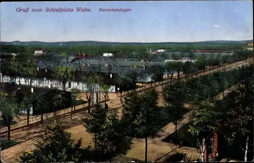 Ak Wahn Köln Nordrhein Westfalen, Schießplatz, Barackenlager, Vogelperspektive