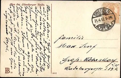 Ak Lüneburger Heide, Heidelandschaft