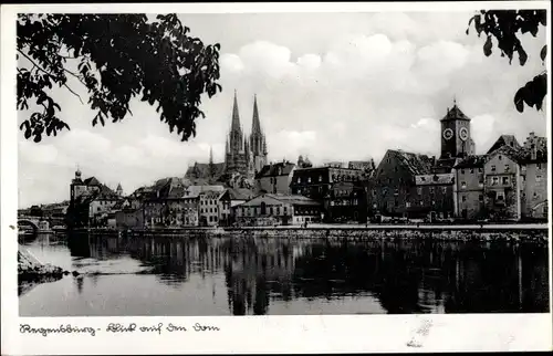 Ak Regensburg an der Donau Oberpfalz, Blick auf den Dom