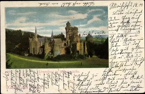 Ak Bad Wilhelmshöhe Kassel in Hessen, Löwenburg