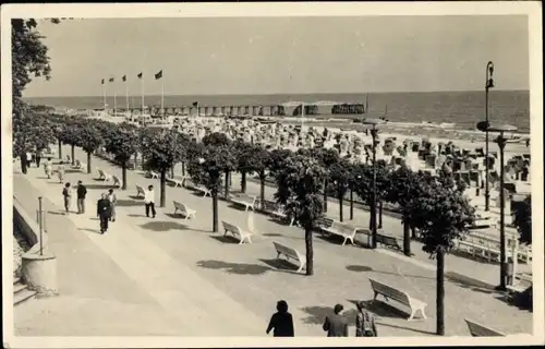 Ak Ostseebad Bansin Heringsdorf auf Usedom, Strandpromenade