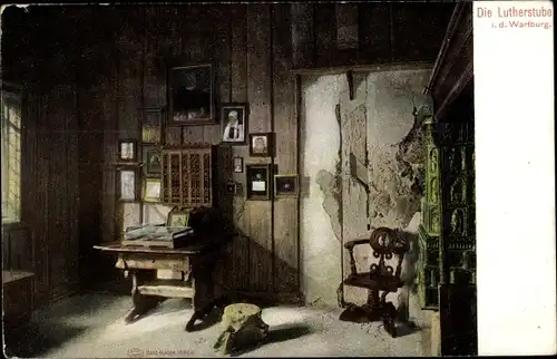 Ak Lutherstadt Eisenach in Thüringen, Wartburg, Die Lutherstube