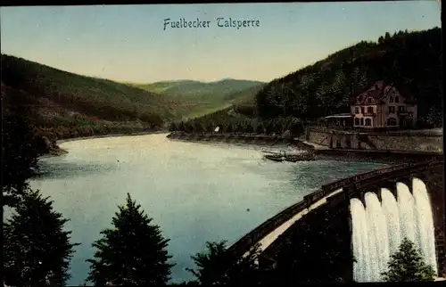 Ak Altroggenrahmede Altena in Westfalen, Fuelbecker Talsperre