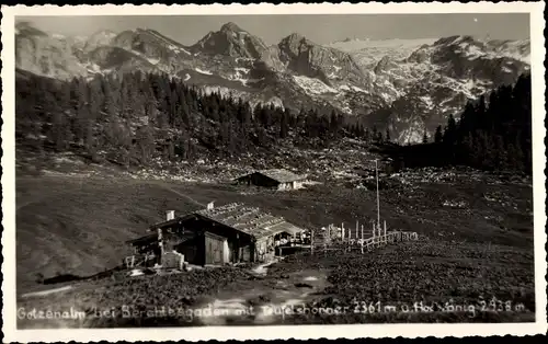 Foto Ak Berchtesgaden Oberbayern, Gotzenalm, Teufelshörner