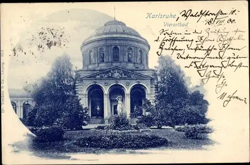 Ak Karlsruhe in Baden, Vierortbad