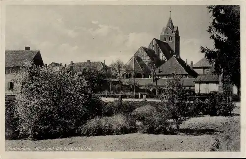 Ak Gardelegen Sachsen Anhalt, Blick auf die Nicolaikirche, Umgebung