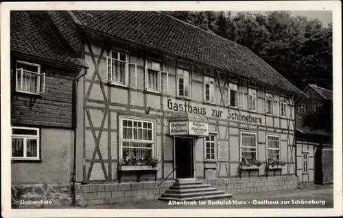 Ak Altenbrak Thale im Harz, Gasthaus zur Schöneburg