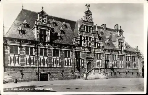 Ak Middelburg Zeeland, Militair Hospital, Militär Krankenhaus, Außenansicht