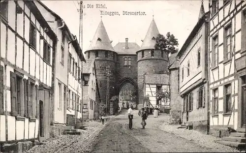 Ak Nideggen in der Eifel, Dürenertor, Straßenpartie