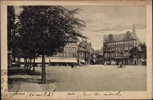 Ak Castrop Rauxel im Ruhrgebiet, Partie am Markt