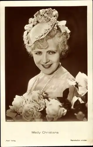 Ak Schauspielerin Mady Christians, Portrait, Ross Verlag 4882/1
