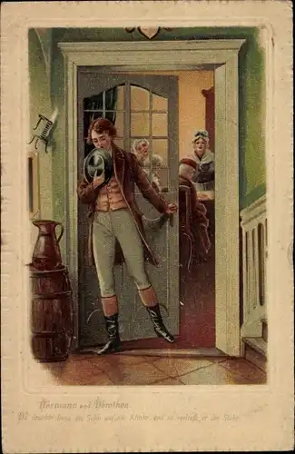 Ak Hermann und Dorothea, Roman von Schriftsteller Johann Wolfgang von Goethe