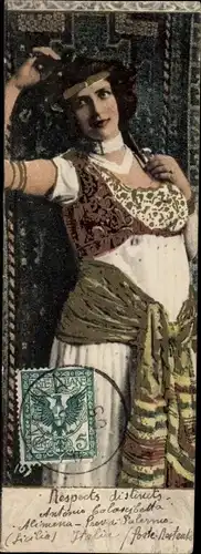 Ak Portrait einer Frau in Tracht