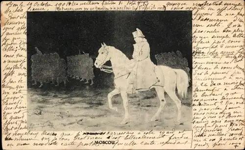 Künstler Ak Napoleon on Moskau, Schlacht