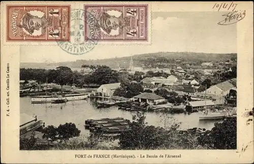 Ak Fort de France Martinique, Le Bassin de l'Arsenal