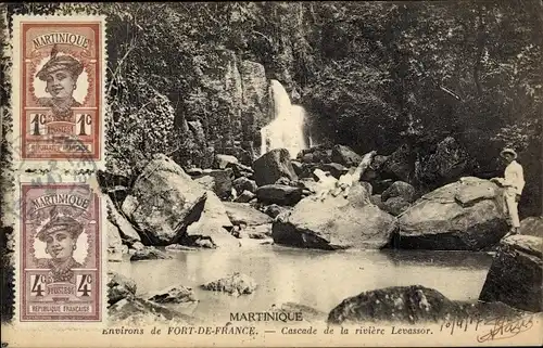 Ak Fort de France Martinique, Cascade de la riviere Levassor