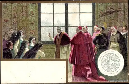 Litho Vatikan, Papstaudienz, Nonnen