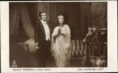 Ak Schauspielerin Henny Porten, Filmszene Das wandernde Licht, RPH 500 8