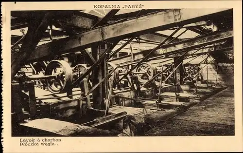 Ak Dąbrowa Dambrau Schlesien, Kopalnia Paryz, Ploczka wegla