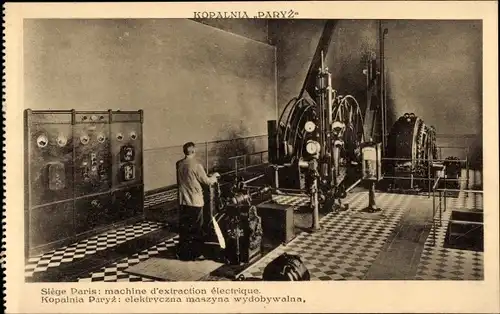 Ak Dąbrowa Dambrau Schlesien, Kopalnia Paryz, Elektryczna maszyna do wydobywania