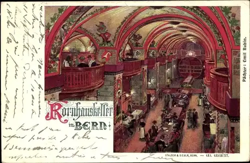 Ak Bern Stadt Kanton Bern, Kornhaus Keller