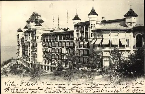 Ak Territet Montreux Kt. Waadt, Palace Hôtel