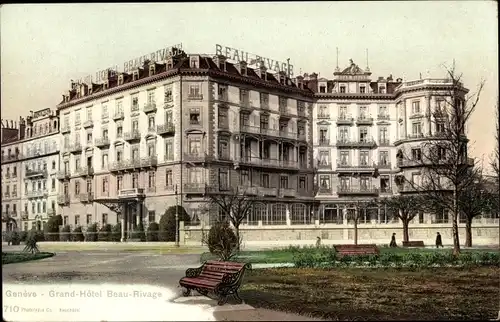 Ak Genève Genf Schweiz, Grand Hôtel Beau Rivage