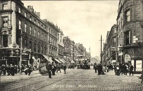 Ak Manchester North West England, Market Street